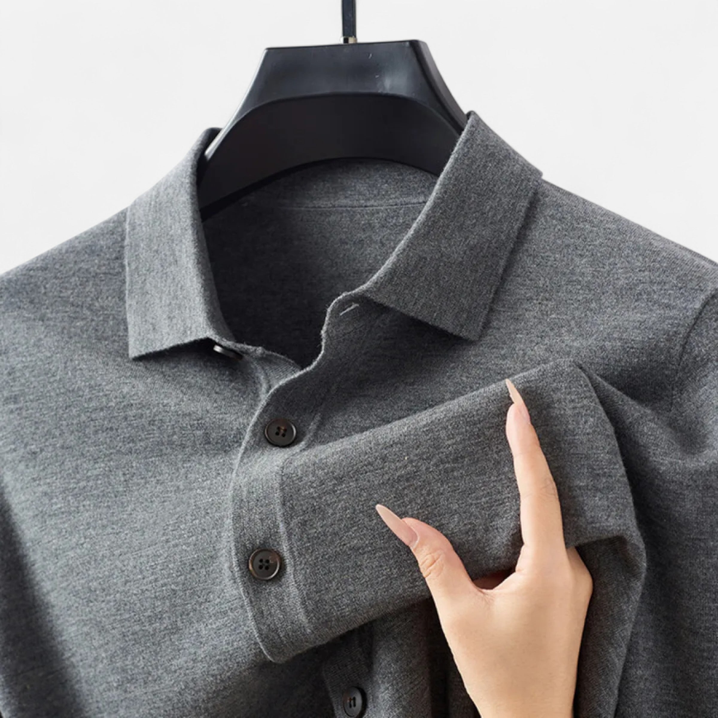Dorevelle | Men’s Wool Sweater – Fine Yarn Button-Up Classic