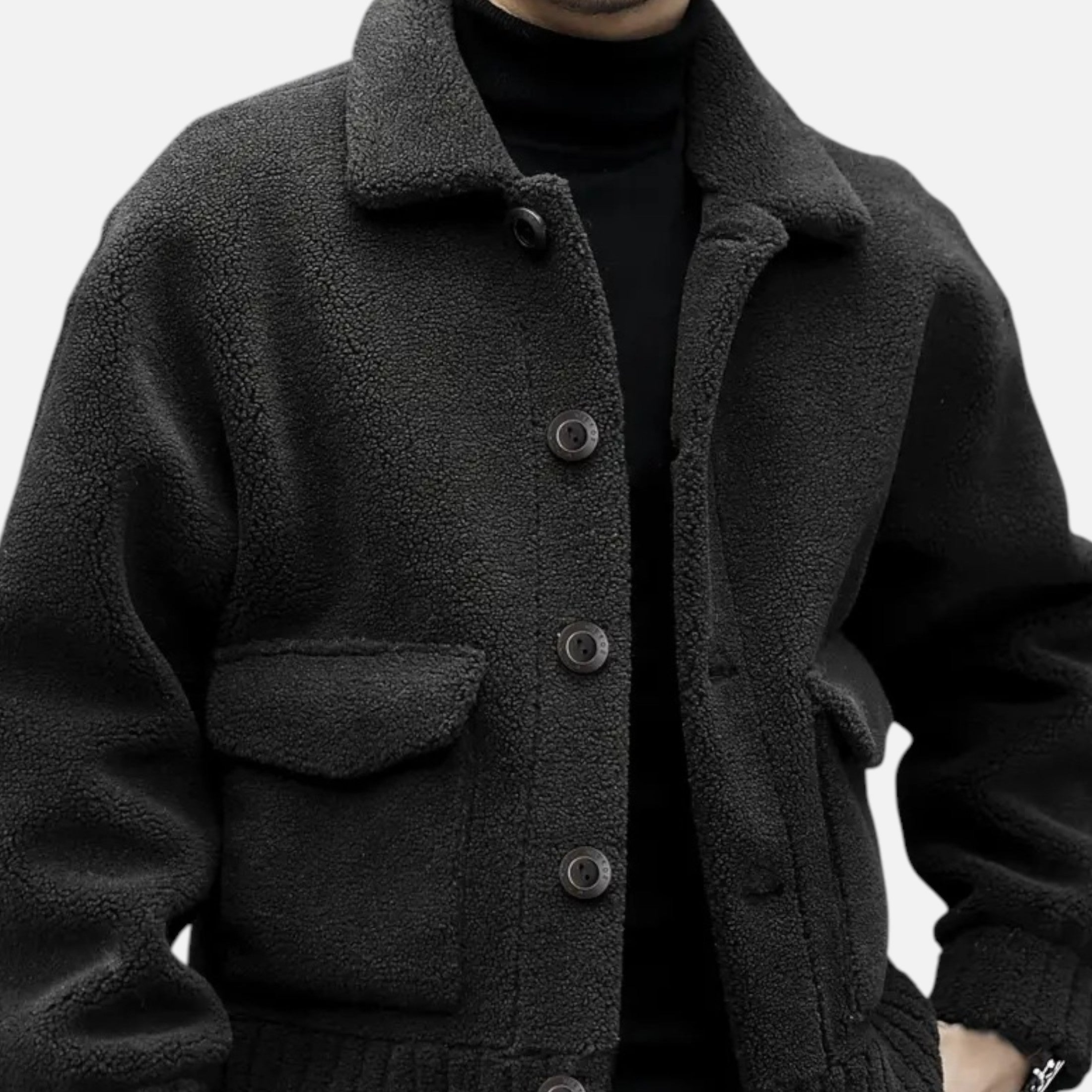 Dorevelle | Men’s Faux Fur Jacket – Lapel Autumn Winter Elegance
