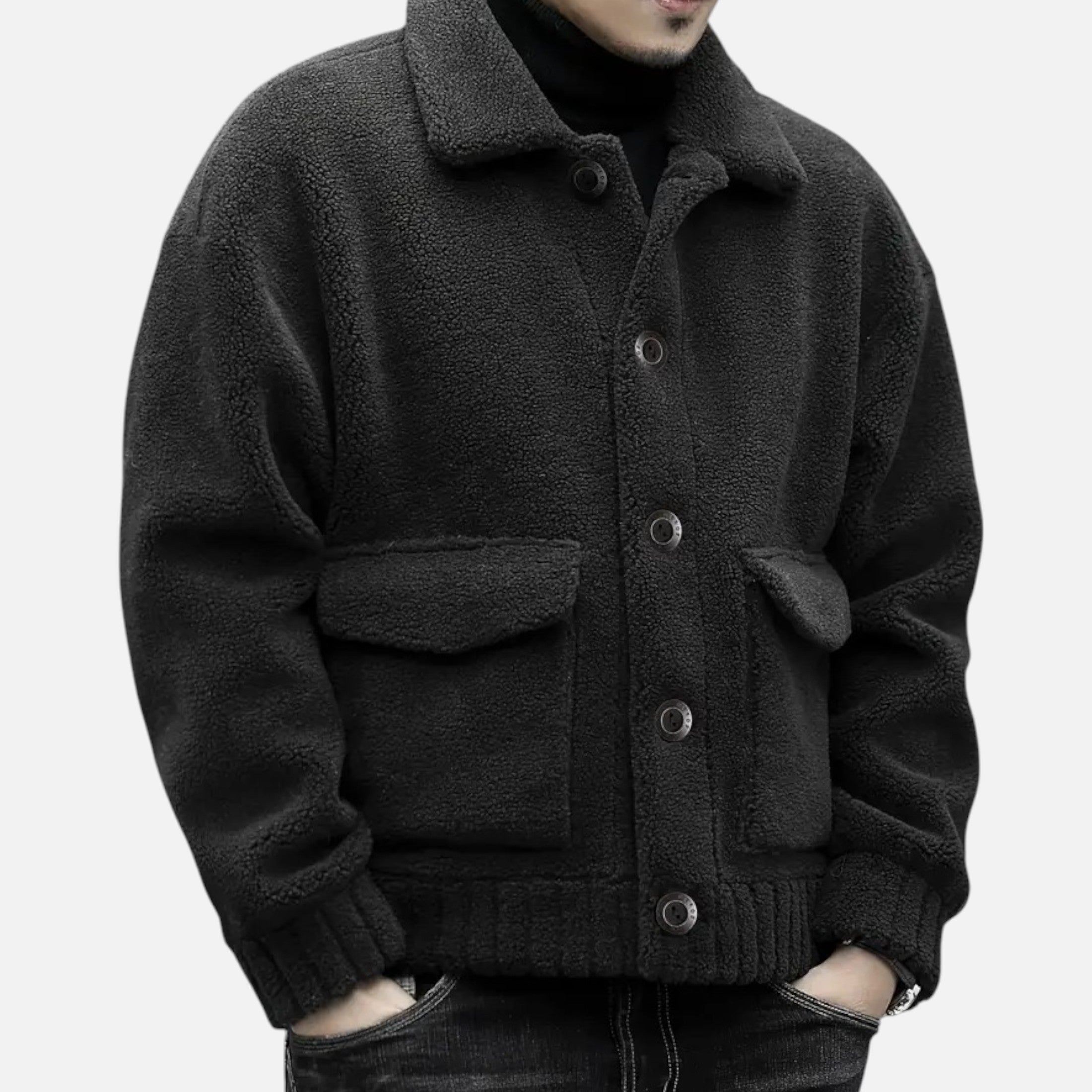 Dorevelle | Men’s Faux Fur Jacket – Lapel Autumn Winter Elegance