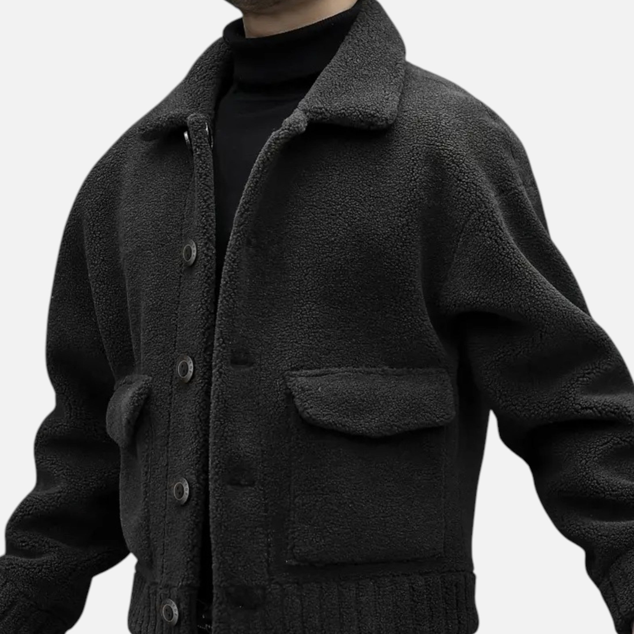 Dorevelle | Men’s Faux Fur Jacket – Lapel Autumn Winter Elegance