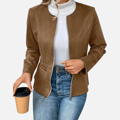 Dorevelle | Women’s Cropped Jacket – Slim Zip-Up Elegance