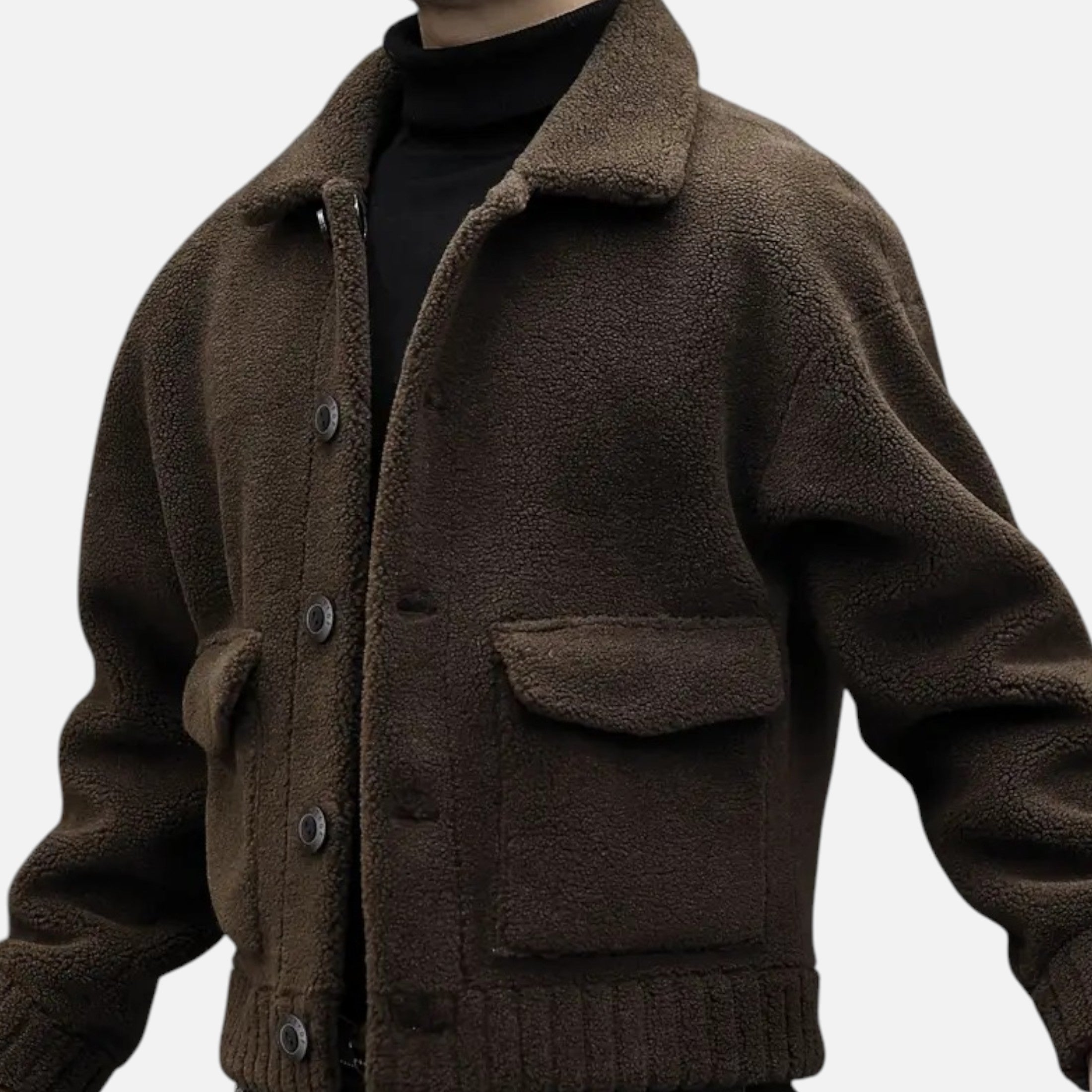 Dorevelle | Men’s Faux Fur Jacket – Lapel Autumn Winter Elegance