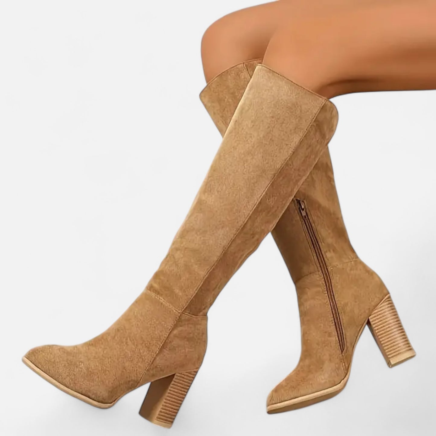 Dorevelle | Women’s Long Boots – Equestrian Light Brown Elegance
