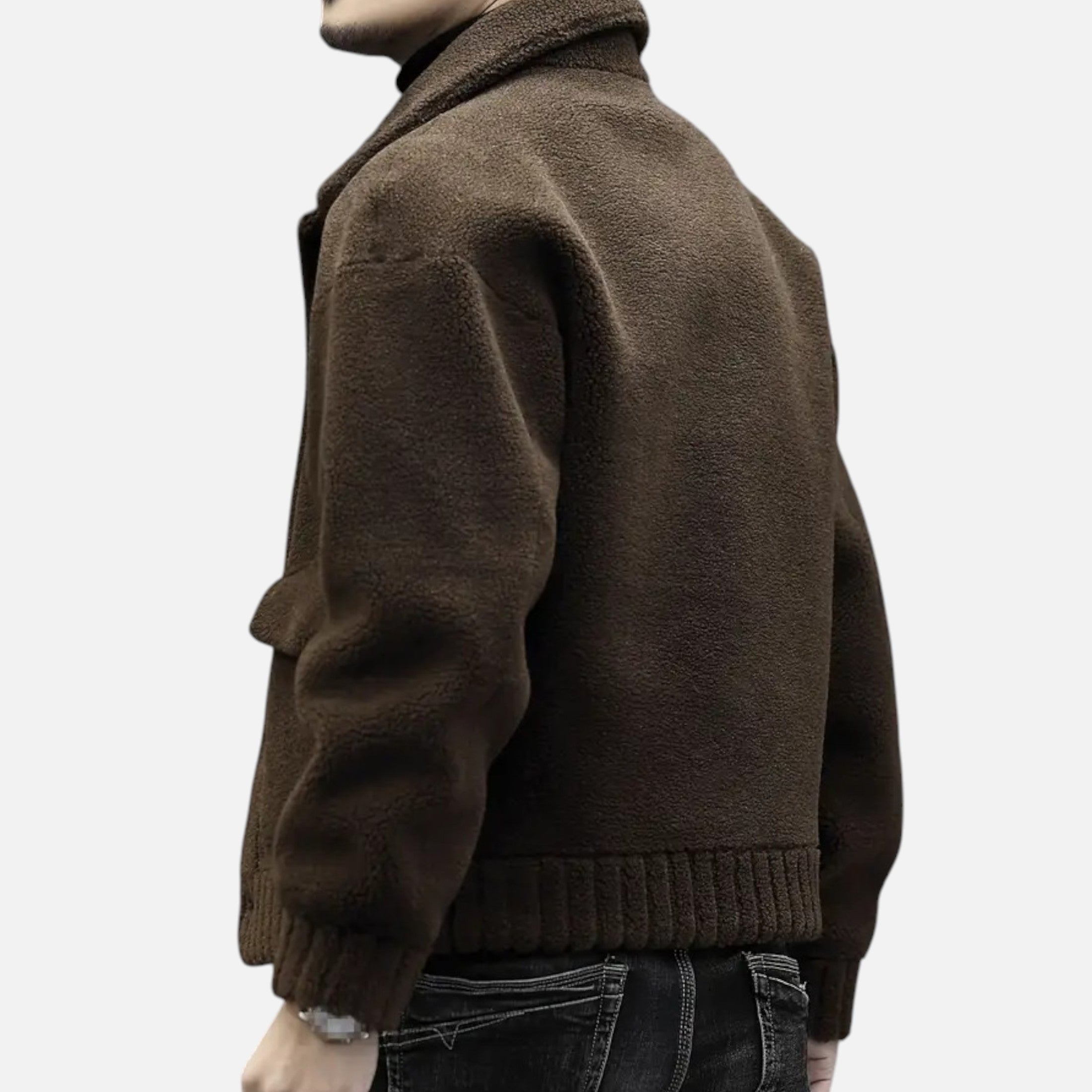 Dorevelle | Men’s Faux Fur Jacket – Lapel Autumn Winter Elegance