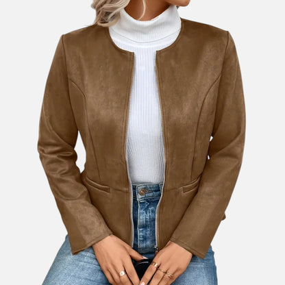 Dorevelle | Women’s Cropped Jacket – Slim Zip-Up Elegance