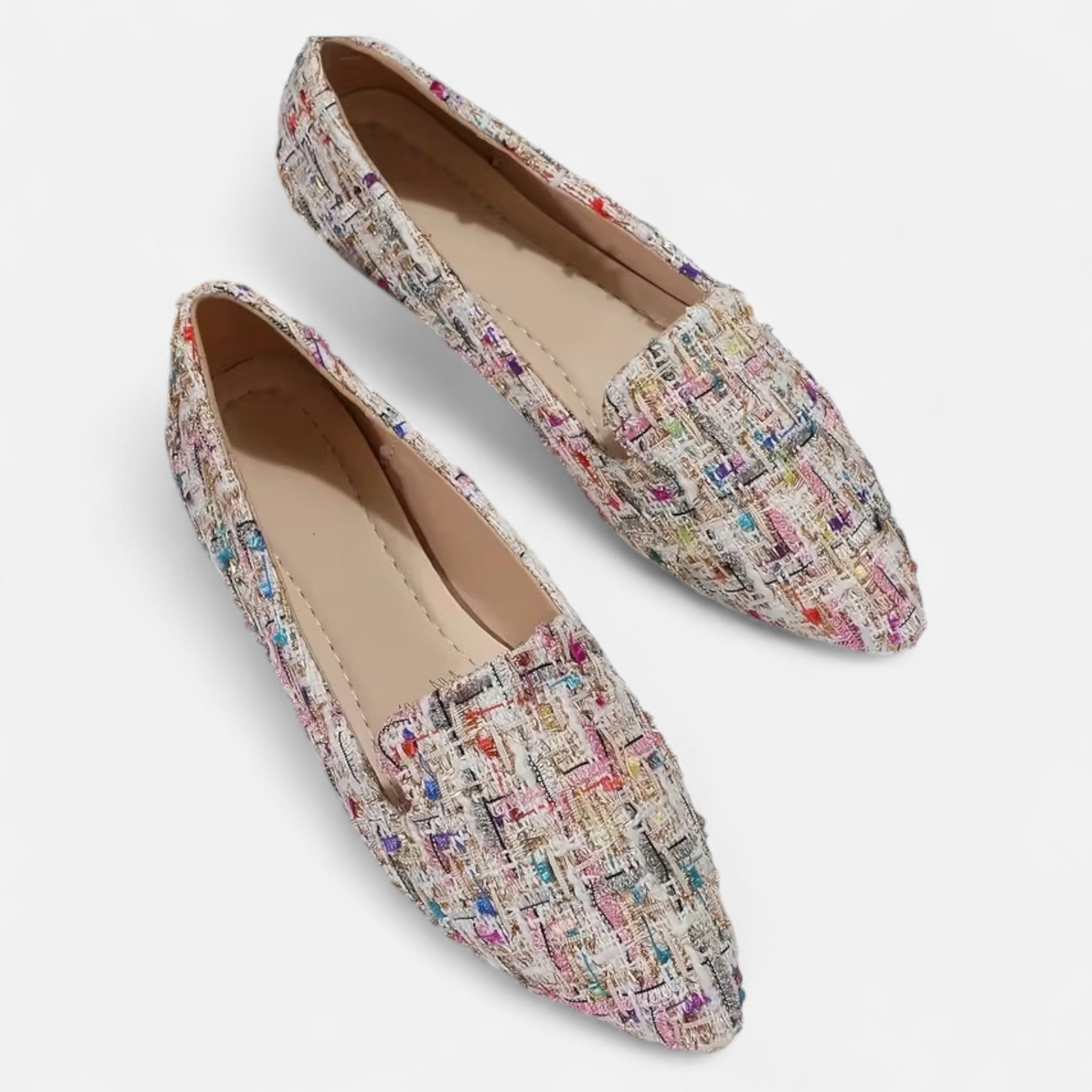 Dorevelle | Women’s Plaid Flats – Pointed Toe Autumn Elegance
