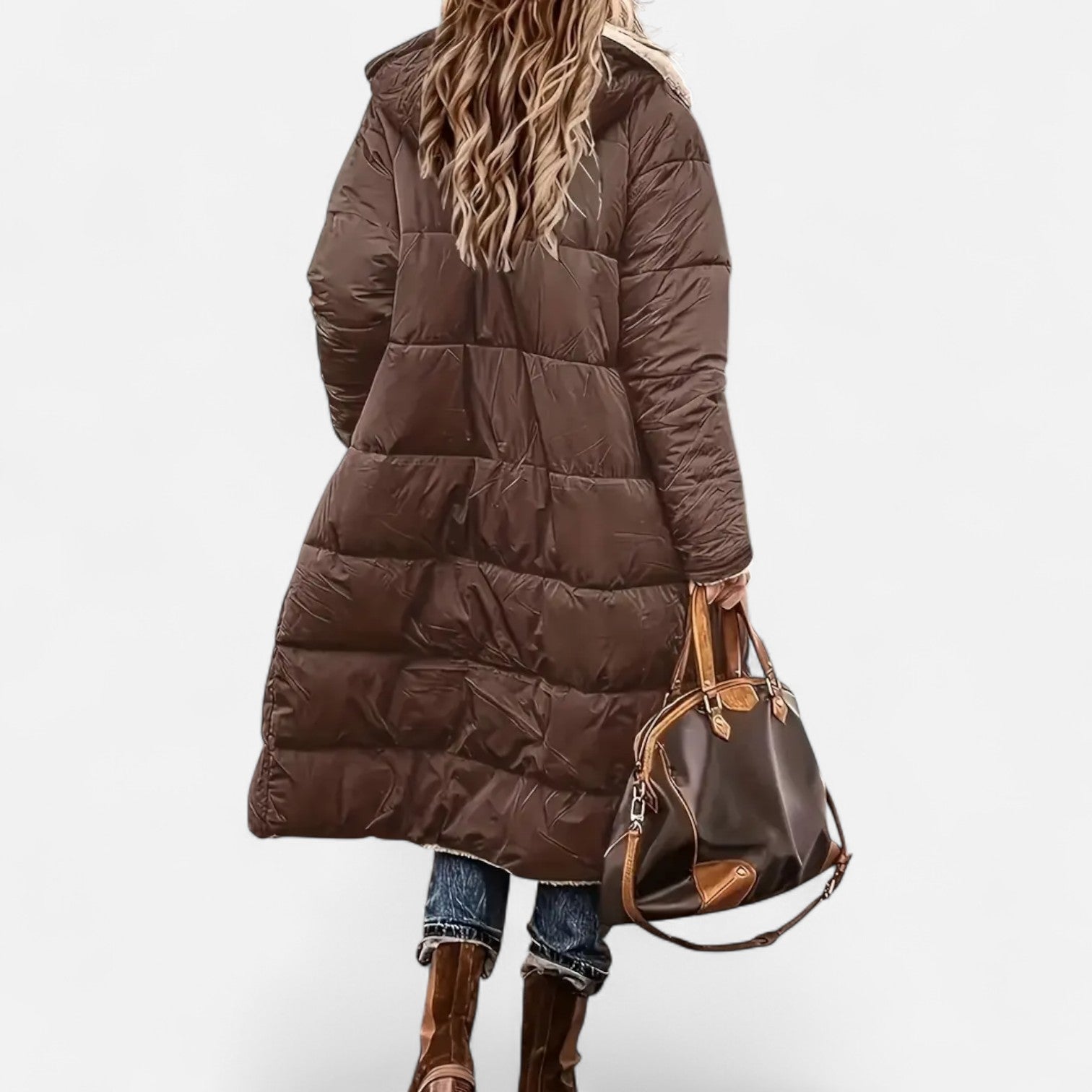 Dorevelle | Women’s Long Padded Coat – Fleece Winter Elegance