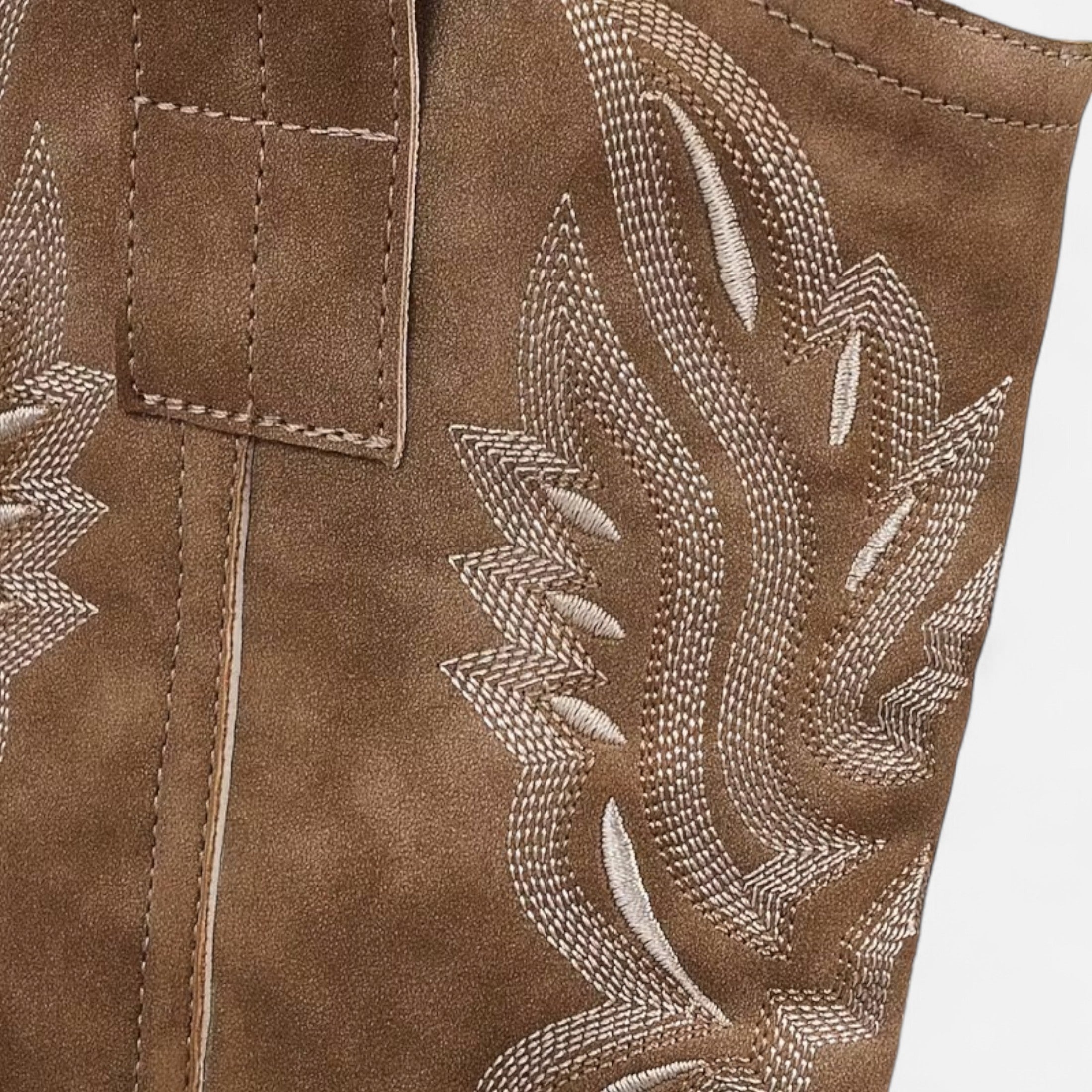 Dorevelle | Women’s Suede Cowboy Boots – Vintage Chunky Heel