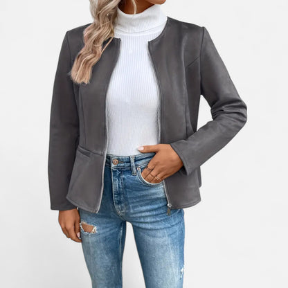 Dorevelle | Women’s Cropped Jacket – Slim Zip-Up Elegance