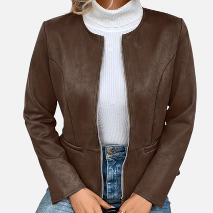 Dorevelle | Women’s Cropped Jacket – Slim Zip-Up Elegance