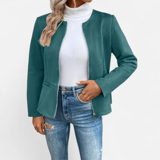Dorevelle | Women’s Cropped Jacket – Slim Zip-Up Elegance