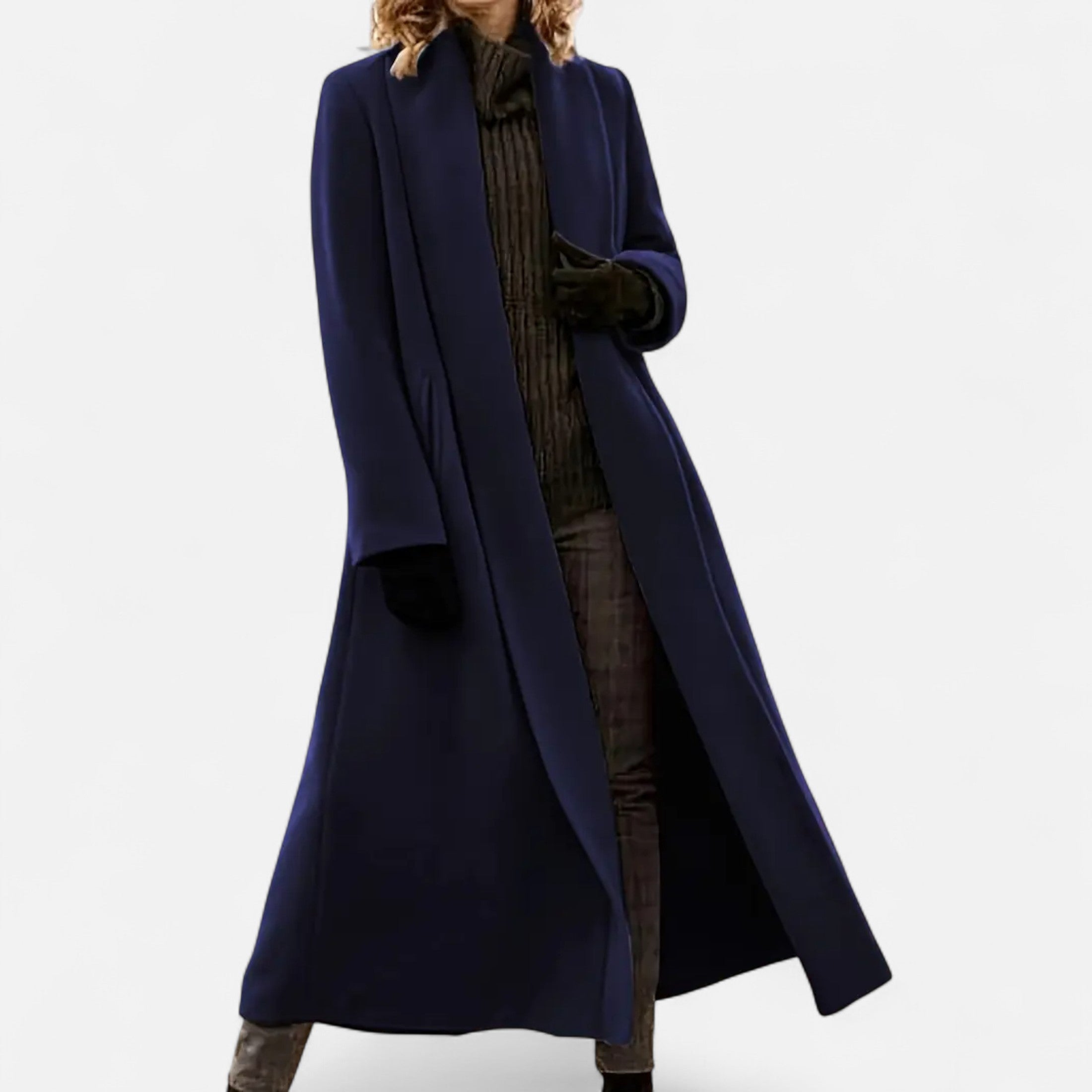 Dorevelle | Women’s Plus Size Overcoat - Lapel Collar Elegance