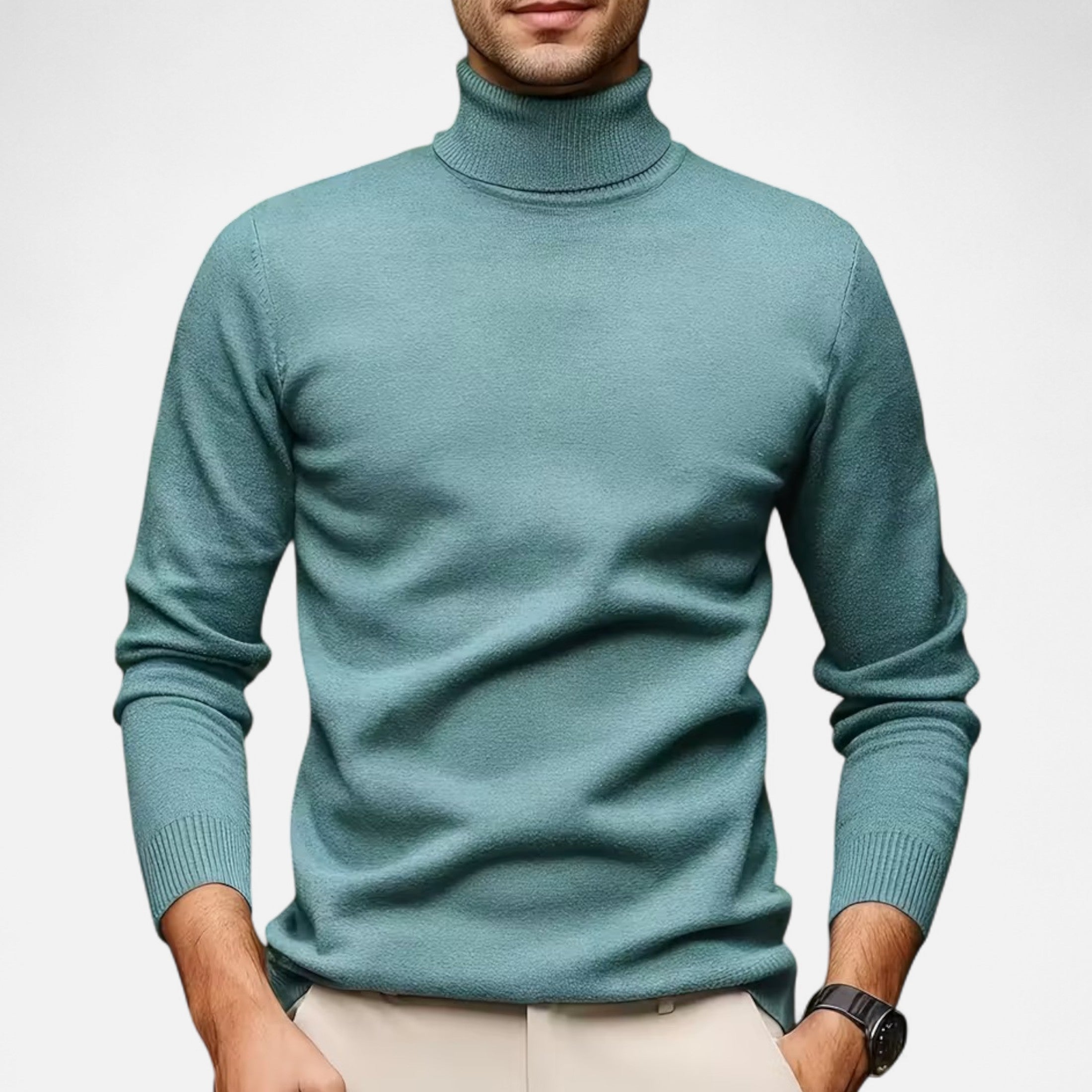 Dorevelle | Men’s Casual Solid Turtleneck Sweater