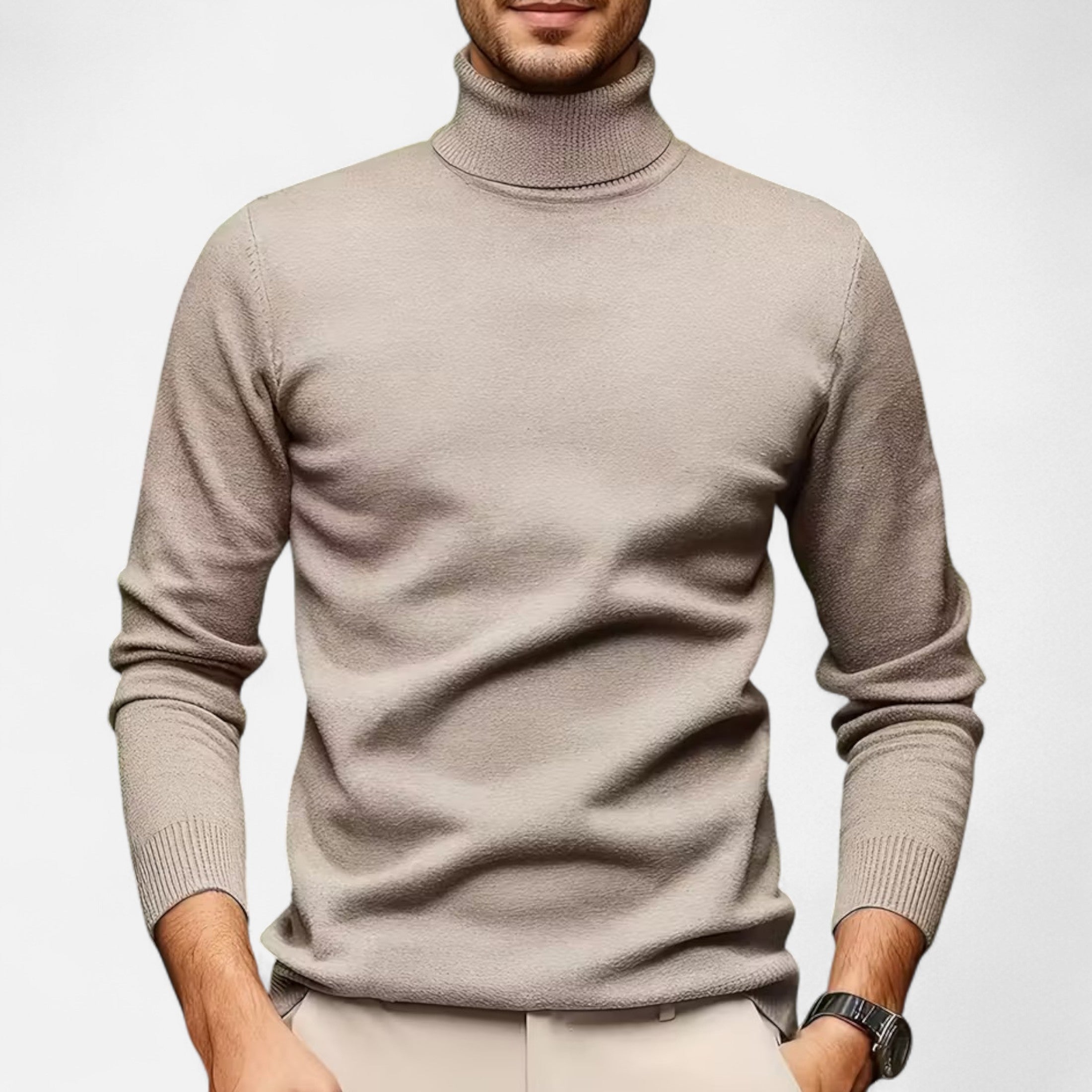 Dorevelle | Men’s Casual Solid Turtleneck Sweater