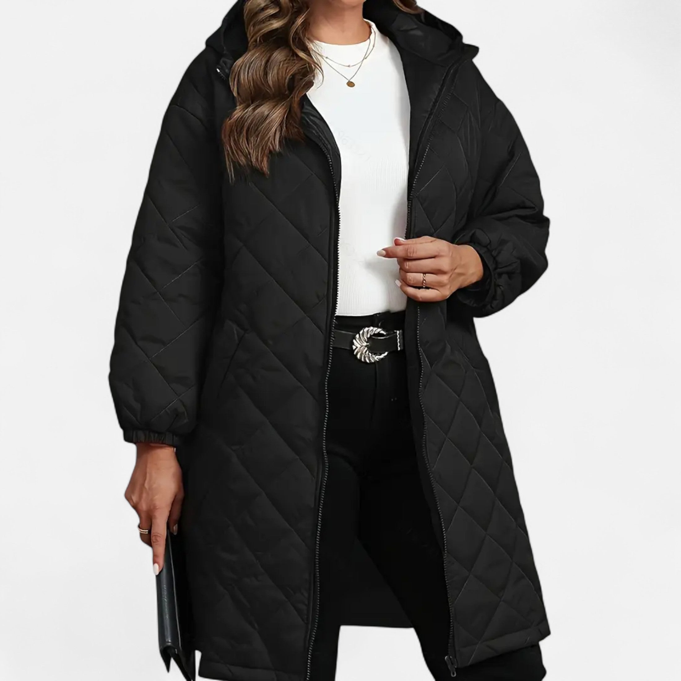 Dorevelle | Women’s Quilted Hooded Jacket – Autumn Winter Elegance