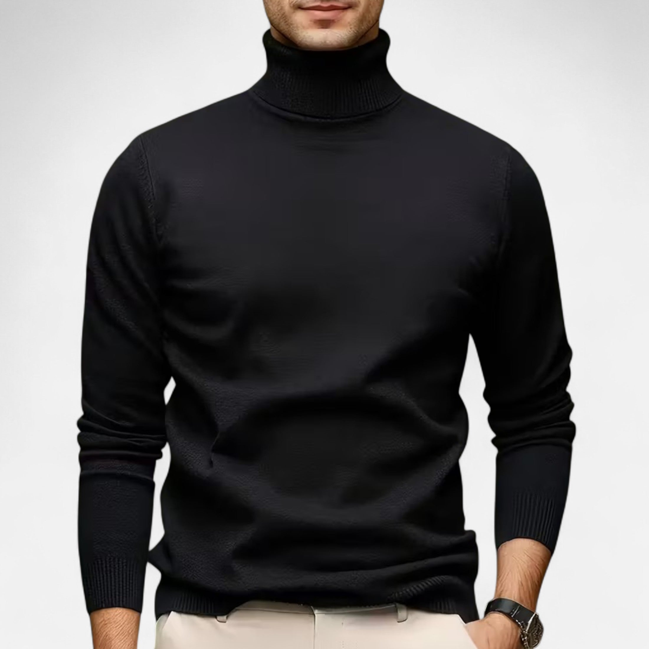 Dorevelle | Men’s Casual Solid Turtleneck Sweater