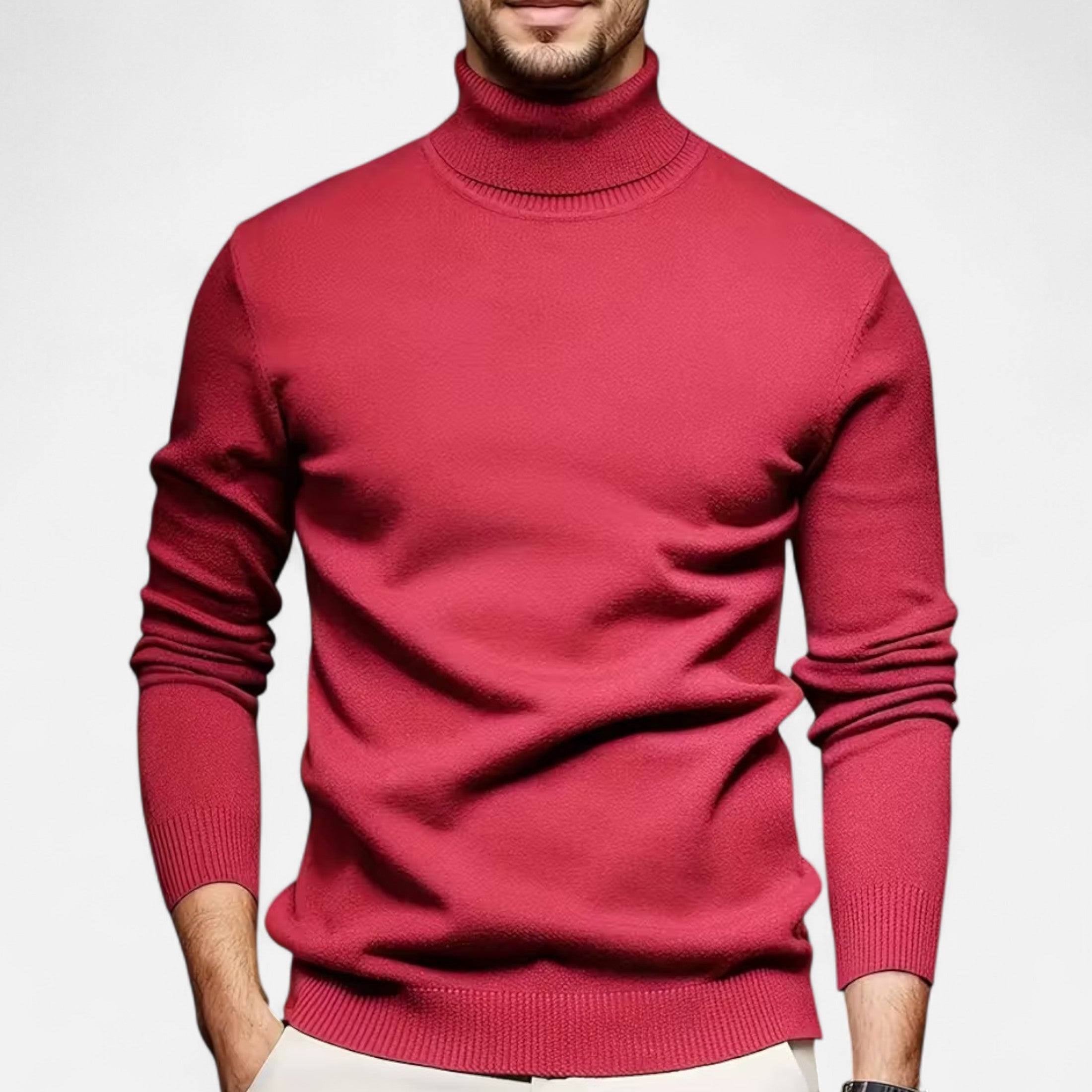 Dorevelle | Men’s Casual Solid Turtleneck Sweater