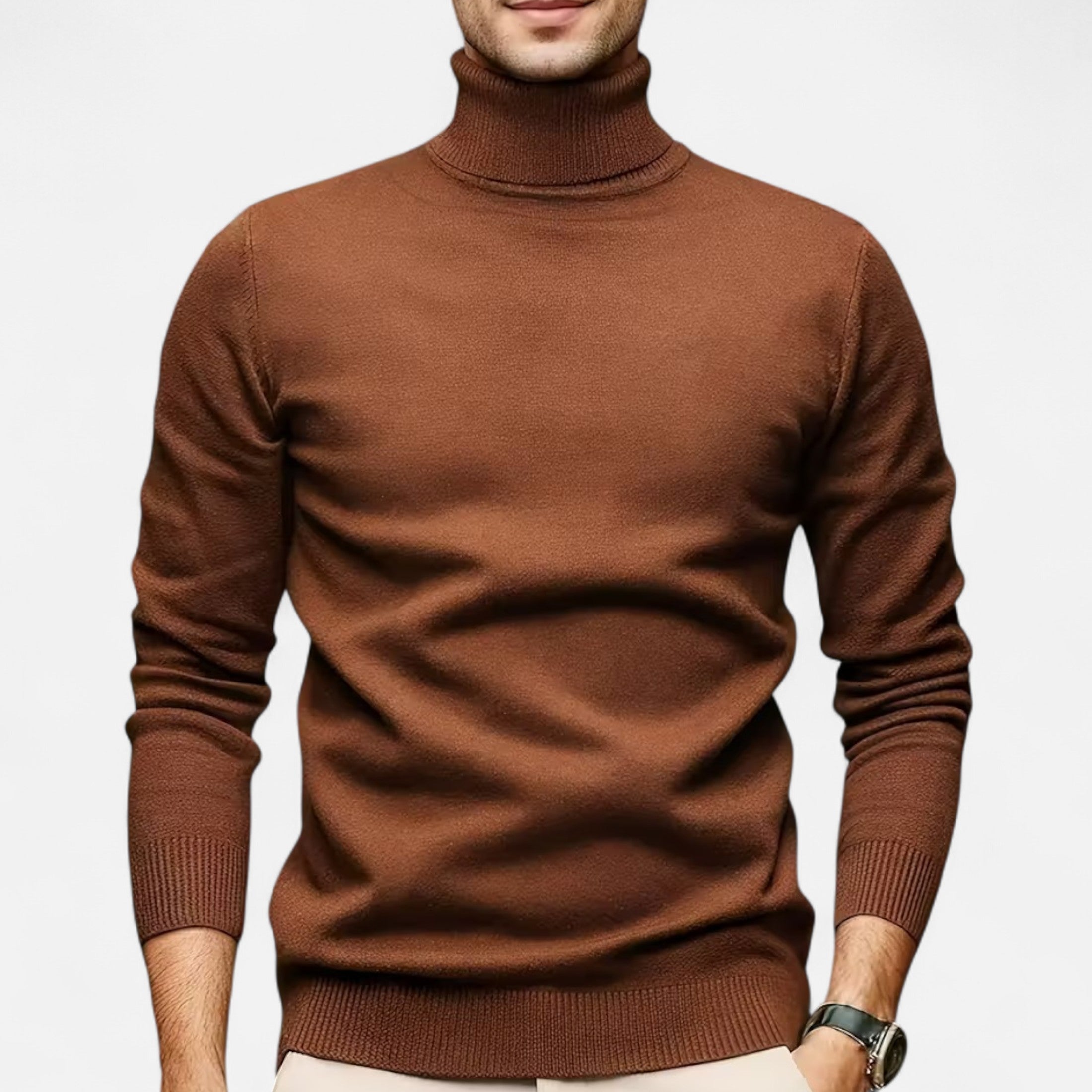 Dorevelle | Men’s Casual Solid Turtleneck Sweater
