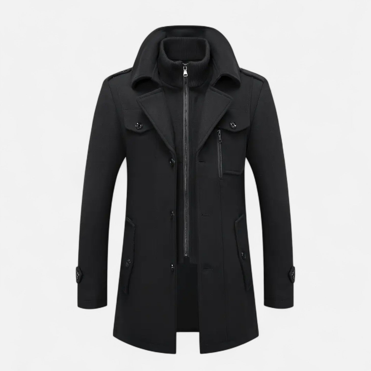 Dorevelle | Men’s Tweed Coat – Slim Heritage Elegance