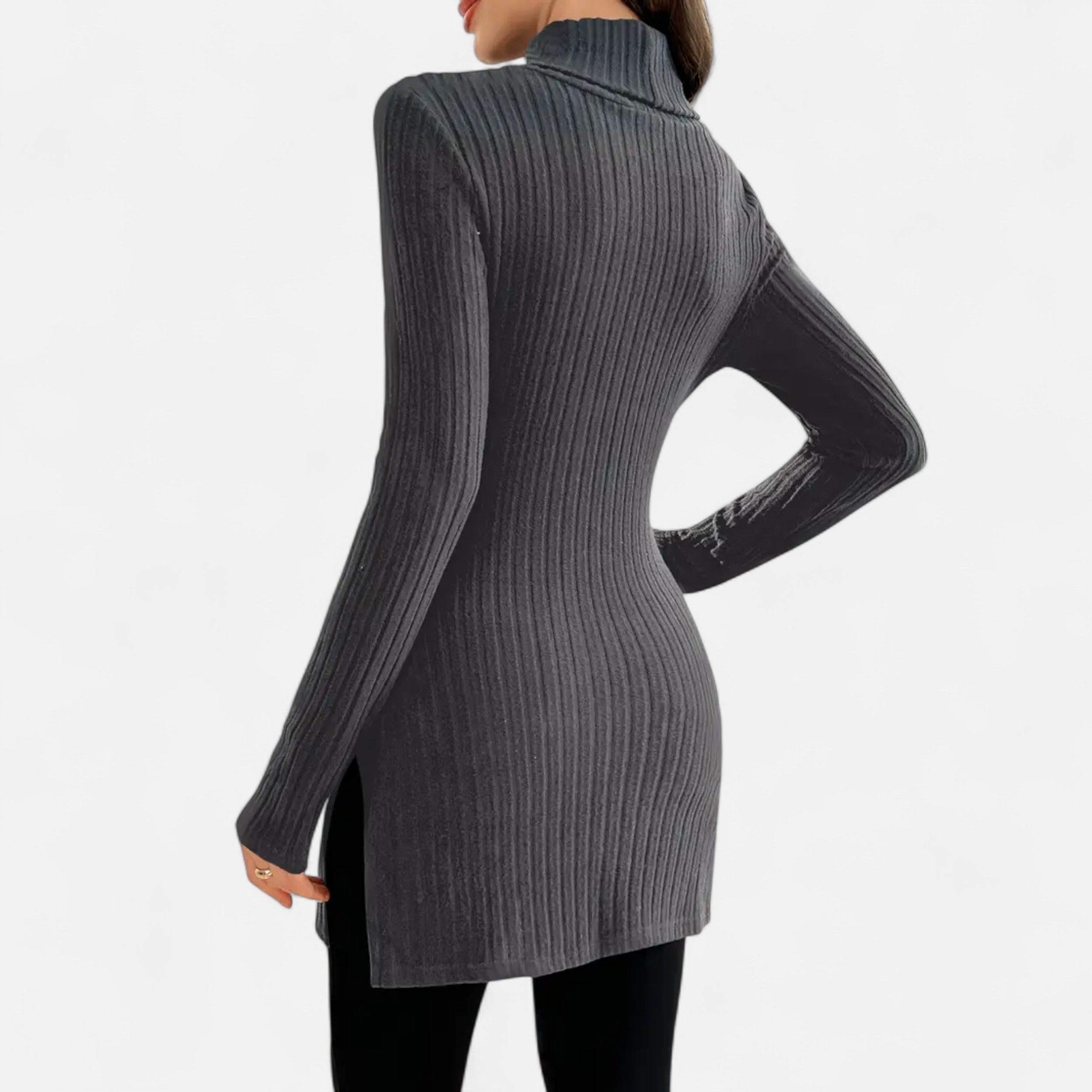 Dorevelle | Women’s Ribbed Sweater – Elegant High Neck Style