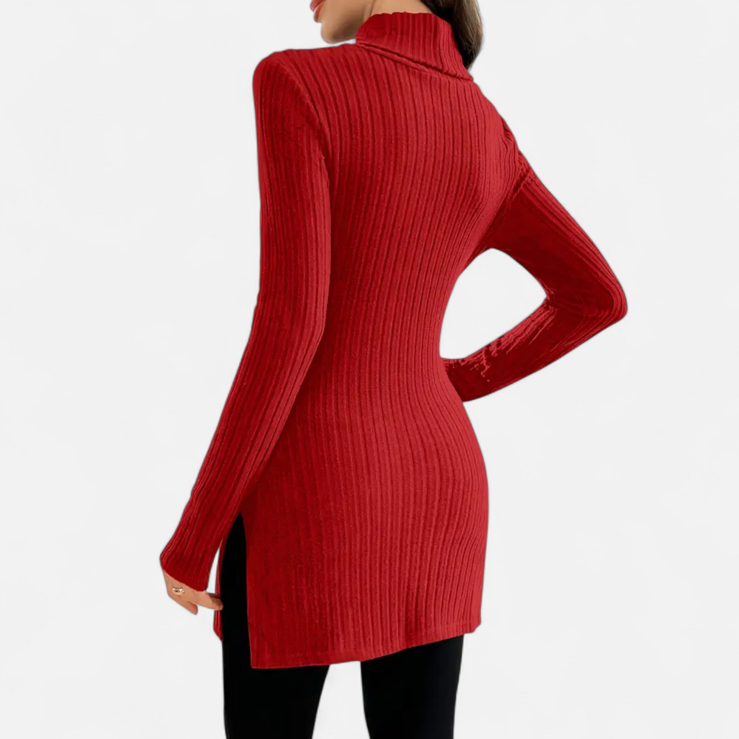Dorevelle | Women’s Ribbed Sweater – Elegant High Neck Style