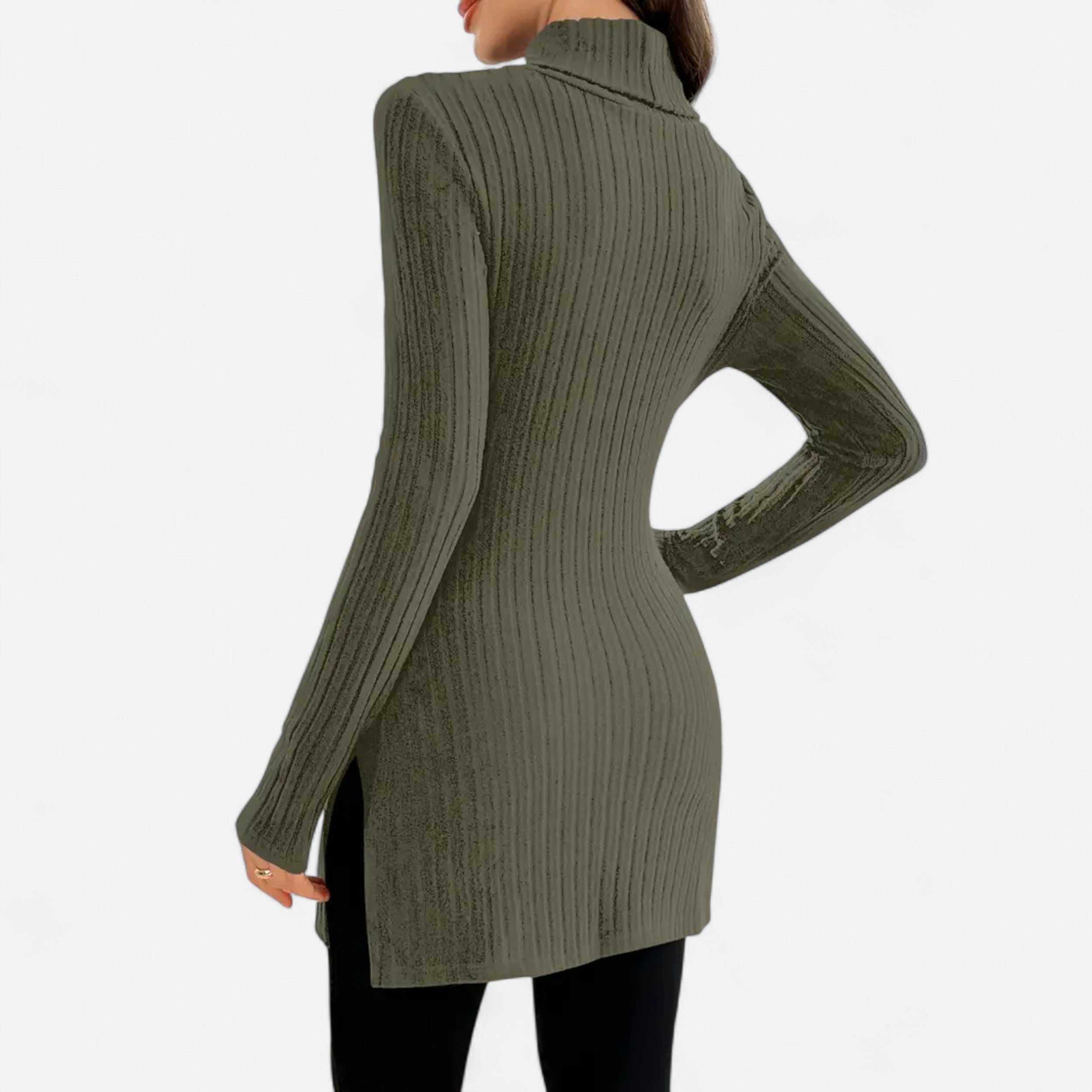 Dorevelle | Women’s Ribbed Sweater – Elegant High Neck Style