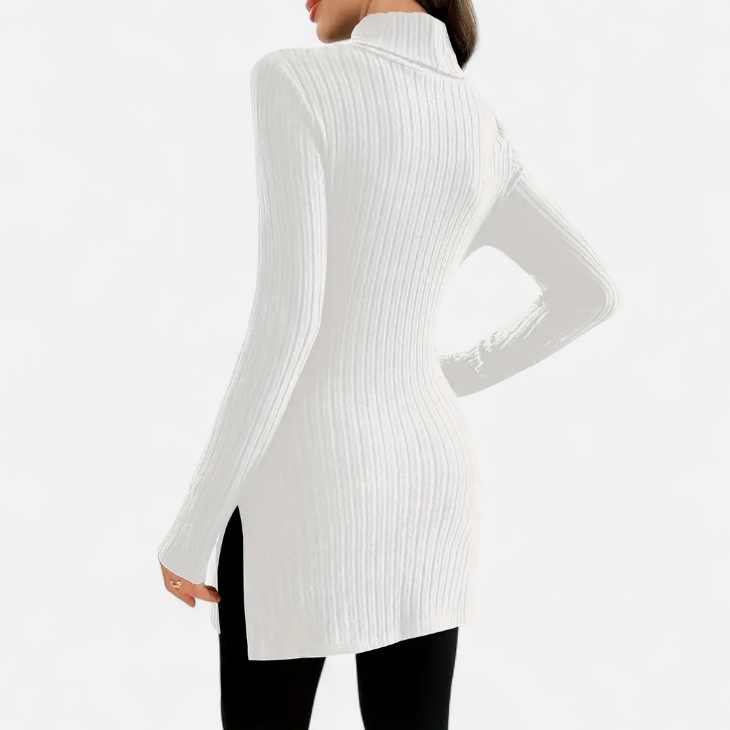 Dorevelle | Women’s Ribbed Sweater – Elegant High Neck Style