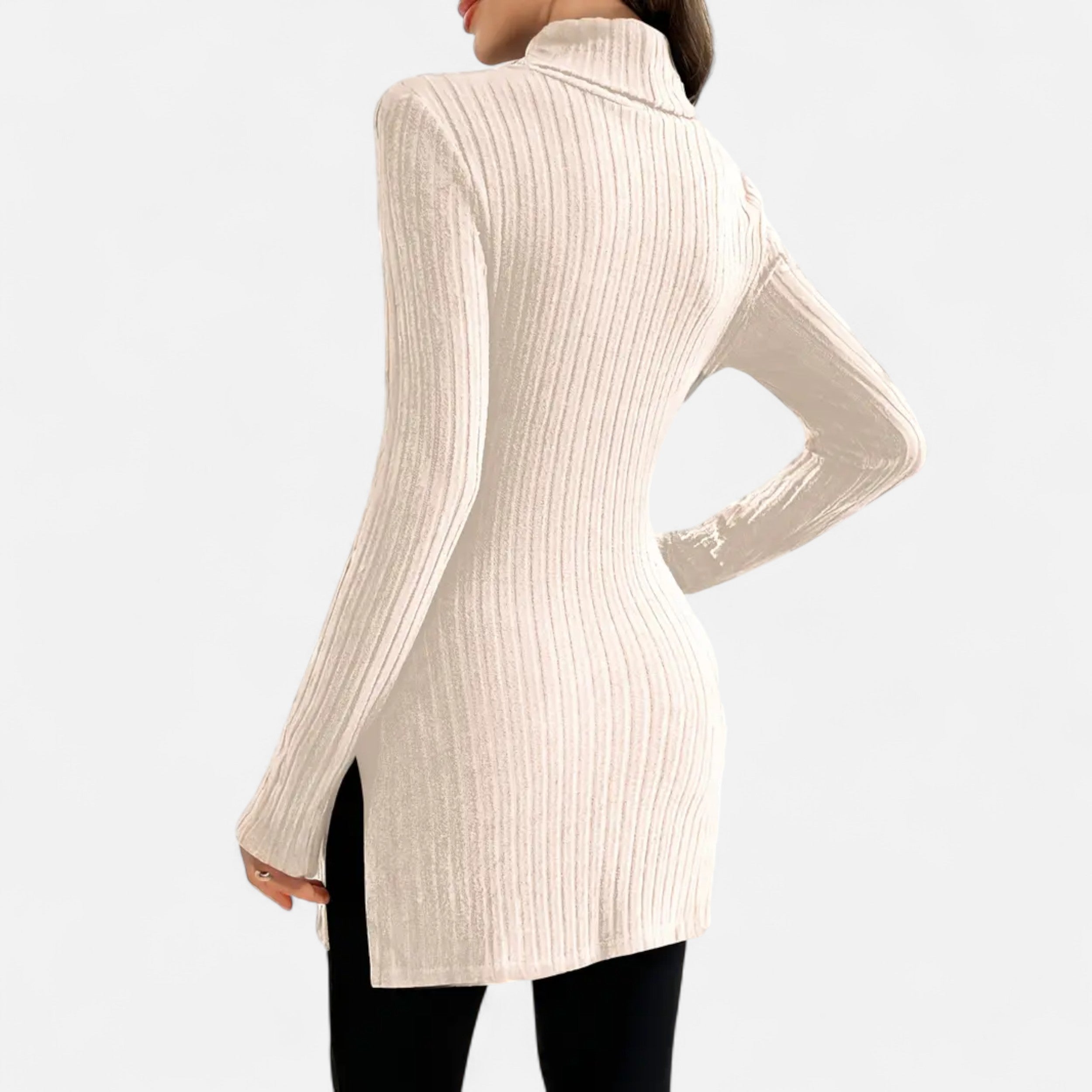 Dorevelle | Women’s Ribbed Sweater – Elegant High Neck Style