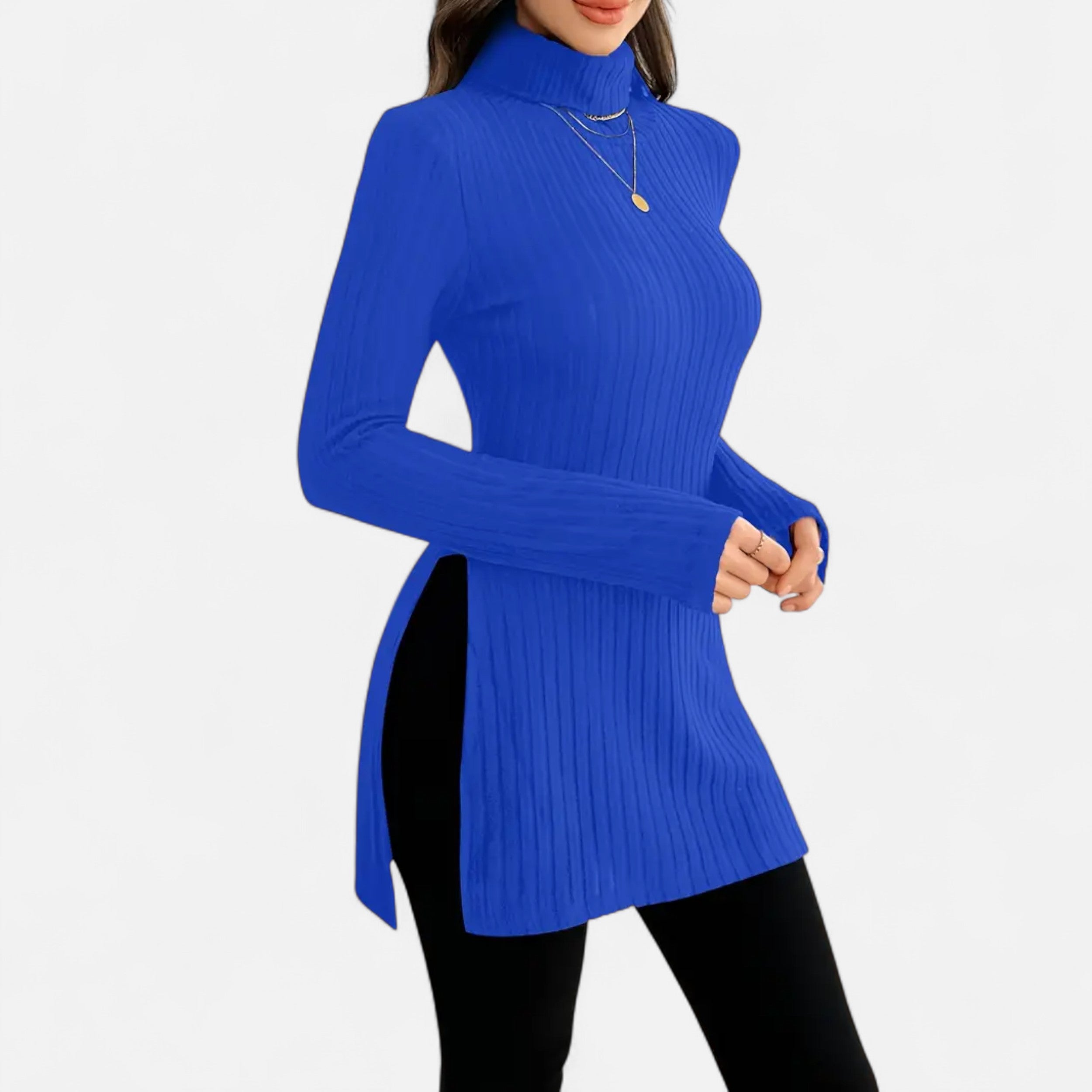 Dorevelle | Women’s Ribbed Sweater – Elegant High Neck Style