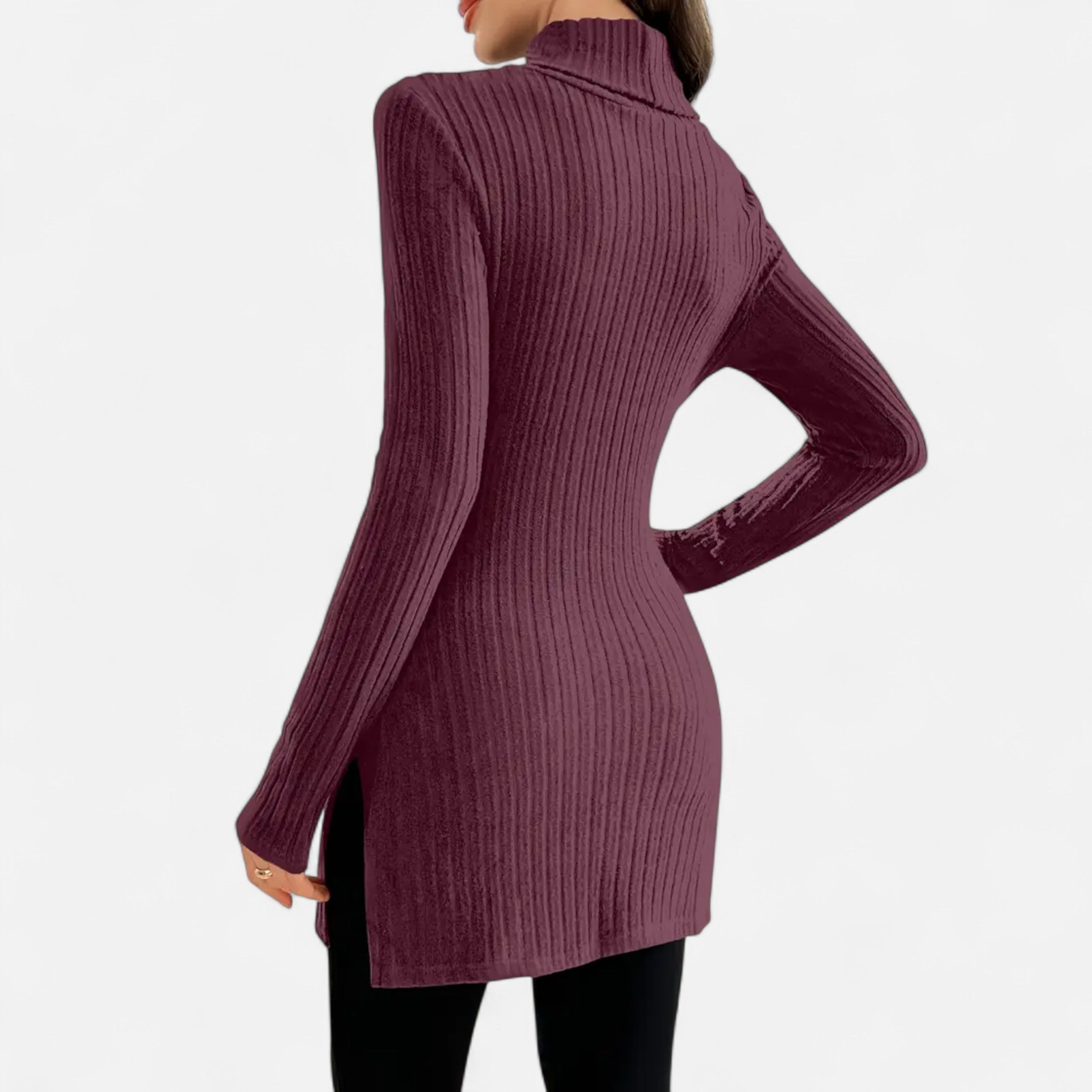 Dorevelle | Women’s Ribbed Sweater – Elegant High Neck Style