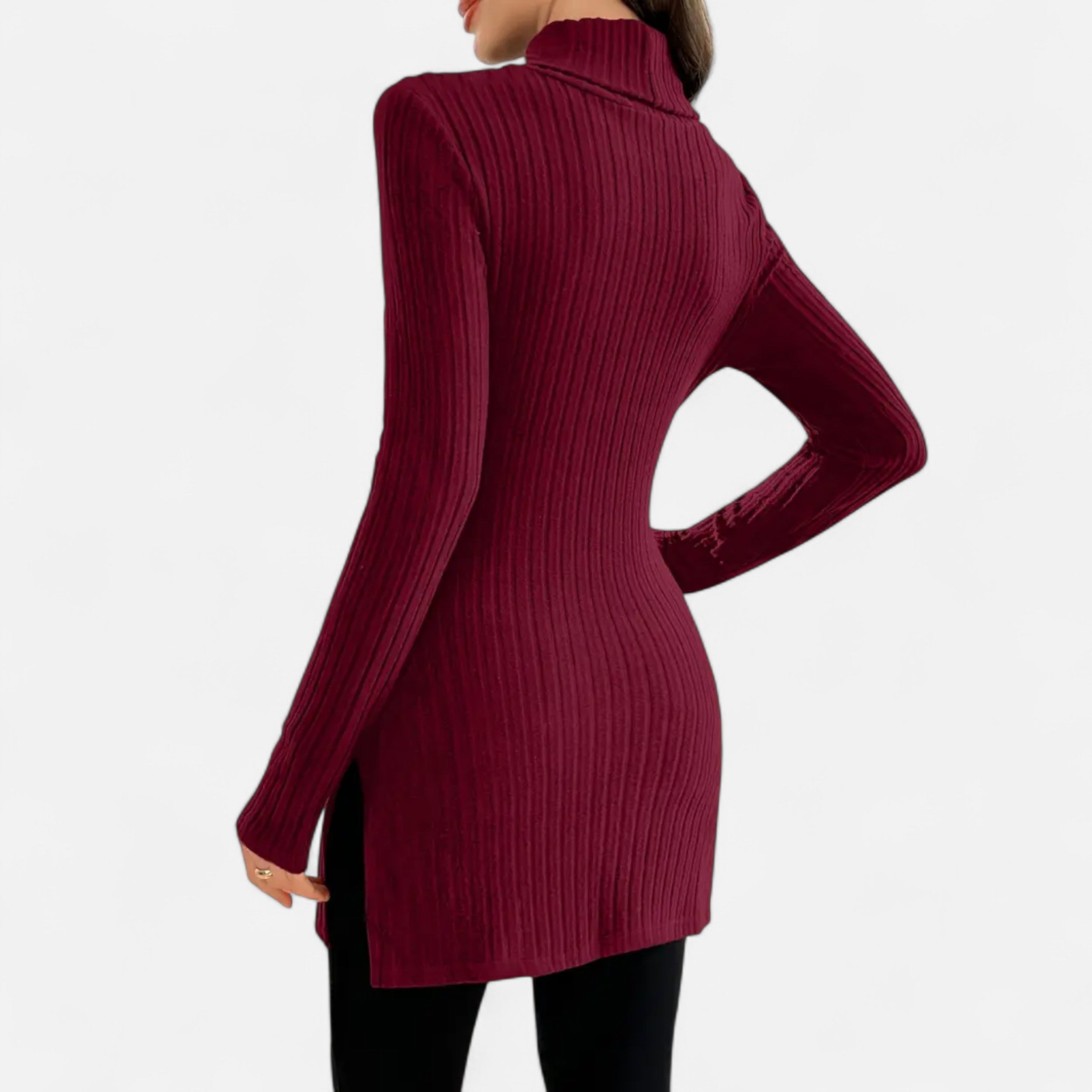 Dorevelle | Women’s Ribbed Sweater – Elegant High Neck Style