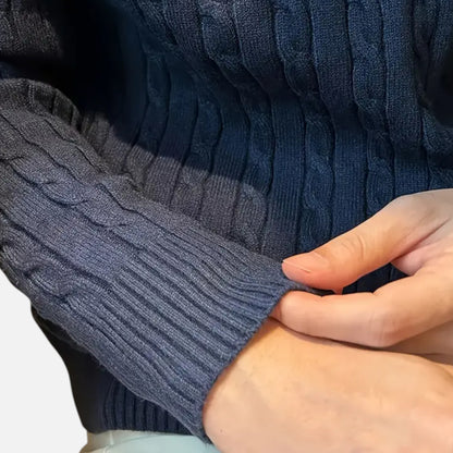 Dorevelle | Men’s Cable Knit Sweater – Heritage Crew Neck
