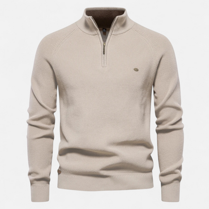 Dorevelle | Men’s Cotton Zip Sweater – Refined Knitwear for the Season