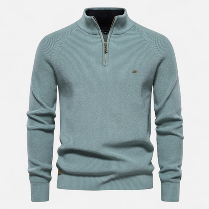 Dorevelle | Men’s Cotton Zip Sweater – Refined Knitwear for the Season