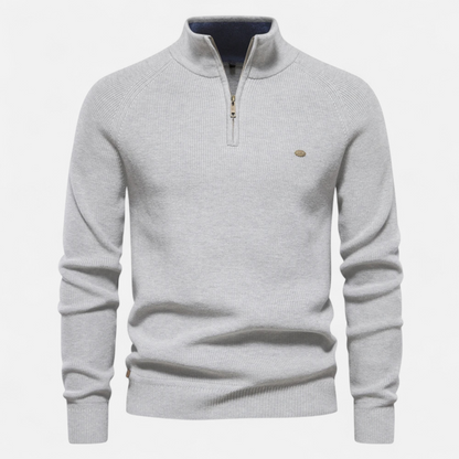 Dorevelle | Men’s Cotton Zip Sweater – Refined Knitwear for the Season
